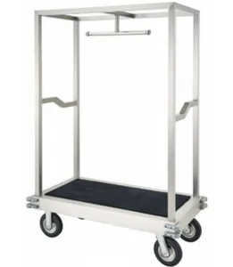 Luxurious Style Stainless Steel Luggage Trolley Cart/Serving Cart For 5 Stars Hotel