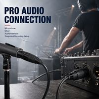 Câble XLR professionnel 3 broches mâle-femelle pour microphone, 5 m, pour table de mixage, interface audio, scène, longueur personnalisée OEM ODM