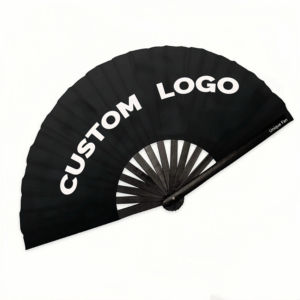 Custom Logo Sublimation Clack <b>Fans</b> Plastic Bamboo <b>Large</b> <b>Fans</b> 13 in White Sublimation Clack <b>Fans</b> Blanks - Product Image 3