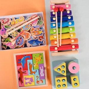 Juguetes educativos de madera, rompecabezas, bloques de construcción para niños de 3 a 6 años, entrenamiento del pensamiento, venta al por mayor - Product Image 2