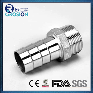 Joint de fil extérieur hexagonal en acier inoxydable, joint de conversion de tube en <span class=keywords><strong>cuir</strong></span> de diamètre variable, dent extérieure moulée de précision - Product Image 3