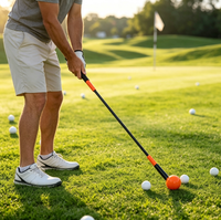 Entraîneur de swing de golf avec poignée et poids réglable, aide à l'entraînement pour les golfeurs, entraîneur de swing pour la pratique du golf