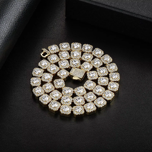 10MM Hip Hop CZ Cubic Circonia <b>Chain</b> AAA Zirconia Tennis <b>Chain</b> Necklace Wholesale <b>Rapper</b> Jewelry - Product Image 1