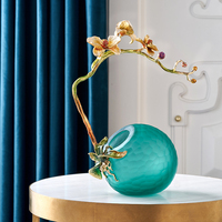 RORO-Décoration d'intérieur de luxe pour salon, décoration de maison moderne et luxueuse, émail bleu, style lanang, cadeaux pour nouvelle maison