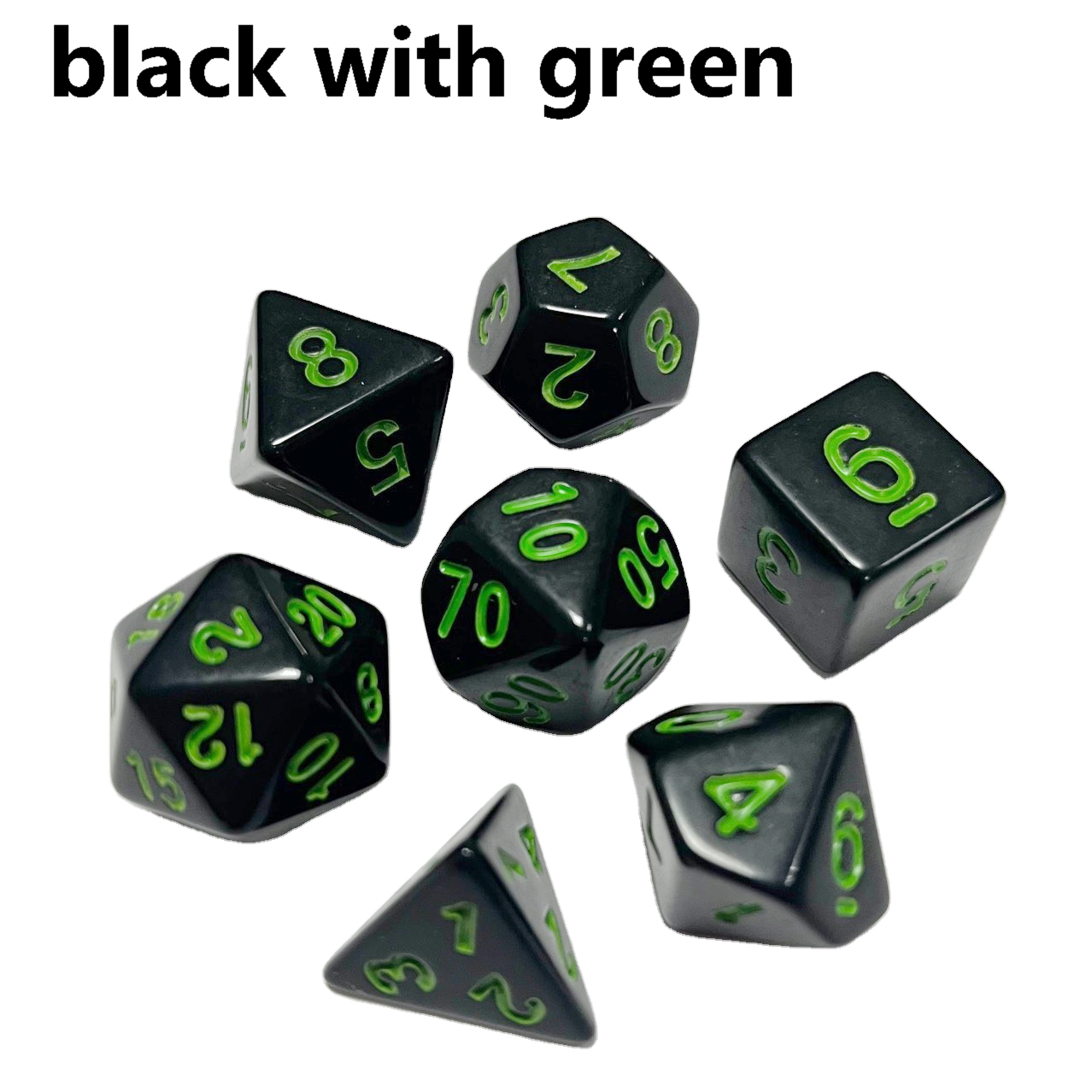 Black with green