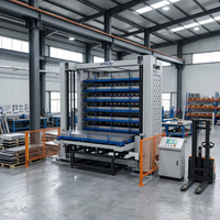 Système de stockage automatique vertical pour entrepôt de tôles et plaques métalliques, à économie d'espace, avec contrôle PLC industriel et gestion numérique
