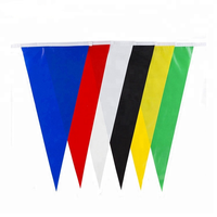 OEM ODM Tissu polyester personnalisé de haute qualité Fanions colorés Drapeau Triangle Bunting Bannière pour la décoration de célébration