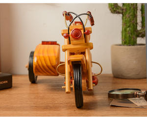 Modèle de moto en bois vintage classique, décoration créative de bureau à domicile, artisanat en bois - Product Image 6