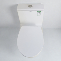 Toilette monobloc moderne à double chasse Arrow Factory, en céramique, à siphon en S, à poser au sol, autonettoyante, surface émaillée, avec coulisses souples en PP