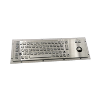 Clavier filaire USB PS/2 mécanique métallique industriel étanche avec 67 touches en braille montable avec trackball ou pavé tactile