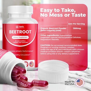 Cápsulas de Suplementos Herbales con Extracto Puro de Remolacha de Marca Privada OEM/ODM, Suplemento de Zinc y Vitaminas para Adultos - Product Image 2