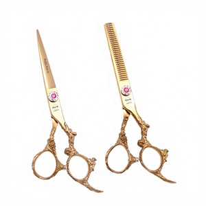 Ciseaux de barbier professionnels de haute qualité de 6 pouces en acier inoxydable tranchant pour droitiers avec bord de rasoir et pivotant - Product Image 3