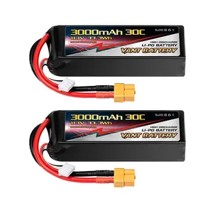 Baterai lipo Vant 3S 11.1V 3000mah 30C untuk the Blade 350 QX dan 450 Parkzone T-28 Trojan F-27Q Stryker ekstra 300 Spitfire