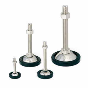 Pied de nivellement AUTOCFT série A-PSR-6 avec fixation de tampon en caoutchouc antidérapant (8 pièces) pour équipement électrique - Product Image 1