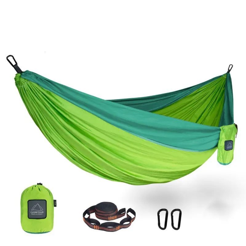 Nylon Portable 2 Person Portable Outdoor Parachute Camping Nylon Tent Hammock With Mosquito Net