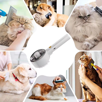 Brosse Vapeur Électrique en Acier Inoxydable pour Éliminer les Poils d'Animaux - Peigne de Toilettage Écologique à Vapeur pour le Contrôle de la Moulaison Chien/Chat