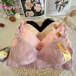 Sujetador de algodón fino transpirable de verano de alta calidad 665 # para mujeres <span class=keywords><strong>tetonas</strong></span> de gran tamaño sin cables correas ajustadas patrón sólido estilo Sexy - Product Image 2