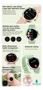 Phụ Nữ Thông Minh Đồng Hồ 1.27Inch Màn Hình Sức Khỏe Của Phụ Nữ Nhịp Tim Giấc Ngủ Giám Sát Reloj Smartwatch Bt Cuộc Gọi Tin Nhắn Phụ Nữ - Product Image 6
