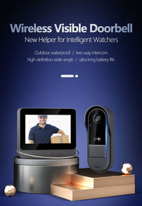 <span class=keywords><strong>Sonnette</strong></span> de porte intelligente avec caméra HD IPS de 4,3 pouces, vision nocturne, compatible avec l'application, vision nocturne, utilisation domestique, compatible USB et PC - Product Image 5
