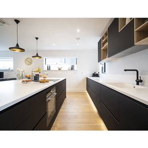 Poignée de meuble Realgres en bois de pin, profil <span class=keywords><strong>Gola</strong></span>, armoires de cuisine, unités de cuisine modulaires en PVC UV, finition brillante, cuisine moderne en métal, style nordique - Product Image 3