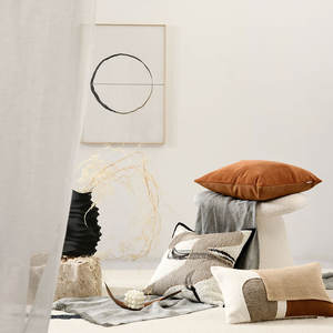 AIBUZHIJIA federa per cuscino cuscino lombare in cotone e <span class=keywords><strong>lino</strong></span> federa per cuscino con ricamo artistico a <span class=keywords><strong>inchiostro</strong></span> cinese per la decorazione domestica - Product Image 6