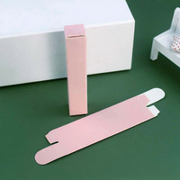 Boîtes en carton rigide à extrémités pliées pour cosmétiques, gloss à lèvres, rouge à lèvres, vernis à ongles, huile, mascara, emballage avec matériaux recyclés