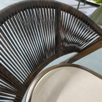 Ensemble de canapés d'extérieur contemporains en alliage d'aluminium, résistant à l'eau et au soleil, avec structure en aluminium thermolaqué, mobilier haut de gamme