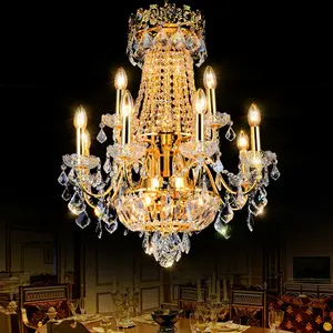 american style candle chandelier luxury modern living room bedroom kitchen island dining room villa k9 crystal pedant light