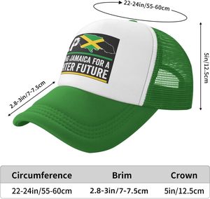 Mũ kết lưới dành cho người ủng hộ Đảng Lao động Jamaica Andrew M Holness JLP Unisex 6 mảnh thêu 3D cá tính phong cách thường ngày - Product Image 6