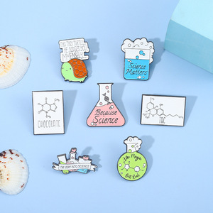 Épingles métalliques créatives et personnalisées d'élément chimique avec des badges créatifs d'accessoires de porte-clés de personnages de dessins animés - Product Image 1