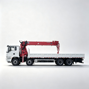 Camion grue Shacman 8x4 pour service d'installation de panneaux publicitaires, grue montée sur camion de 16T - Product Image 1
