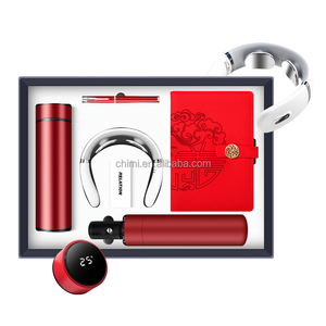 Grande boîte cadeau d'entreprise publicitaire pour articles d'affaires tasse + stylo + masseur <span class=keywords><strong>de</strong></span> cou + cahier A5 + parapluie Logo personnalisé combiner coffret cadeau - Product Image 1