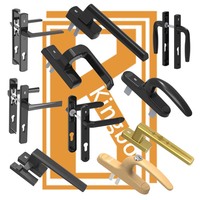 Poignée avec serrure pour porte à battants, accessoires en aluminium, excellente apparence, sécurité haute résistance, design européen spécial