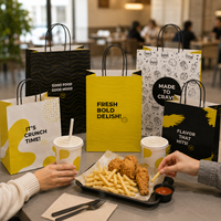 Bolsa de Papel para Pastelería, Panadería y Repostería, de Lujo, Biodegradable, Ecológica, con Asa Retorcida, Resistente a la Grasa y al Aceite, Estándar Profesional