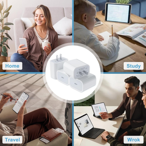 อะแดปเตอร์แปลงไฟแบบเร็ว 20W PD USB-C สำหรับ <span class=keywords><strong>iPhone</strong></span> 16 15 14 13 Pro Max หัวปลั๊กแบบ EU US UK ได้รับมาตรฐาน FCC CE - Product Image 4