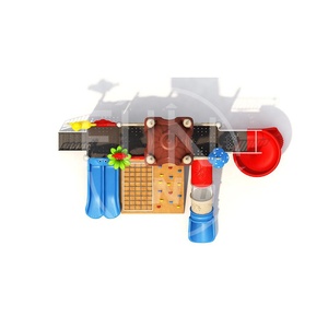 Glissade <span class=keywords><strong>de</strong></span> terrain <span class=keywords><strong>de</strong></span> jeu pour enfants personnalisable, anti-décoloration, à double paroi, pour jardins résidentiels <span class=keywords><strong>de</strong></span> luxe - Product Image 2