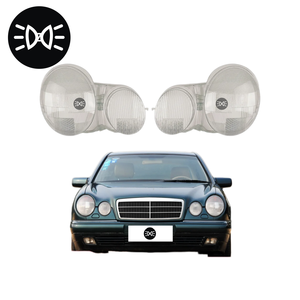 ZWENJIN pour Mercedes-Benz Classe E W210 <span class=keywords><strong>E200</strong></span> E220 1995 <span class=keywords><strong>1996</strong></span> 1997 1998 1999 2000 2001 Cache-phare transparent Remplace l'abat-jour d'origine - Product Image 1
