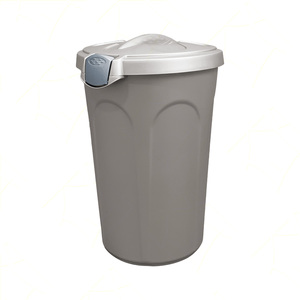 Poubelle TOM avec crochets Lt.46 Taupe/Argent Boîtes et bacs de rangement en plastique - Product Image 1