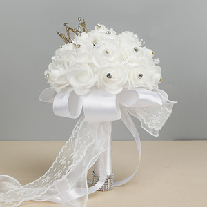ช่อดอกไม้สุดหรูสำหรับเจ้าสาวช่อดอกไม้ริบบิ้นสำหรับงานแต่งงานเกาหลี - Product Image 5