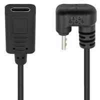 Vente en gros 0.3m coude court en forme de U Micro USB 5 broches mâle vers USB 3.1 Type C femelle données synchronisation alimentation câble cordon