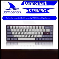 Darmoshark KT68PRO 68 Key Wired Hall Effect Magnetic Gaming Keyboard 8K Polling Rate Rapid Trigger 0.1mm Aluminum for PC Esports