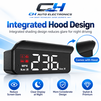Tampilan HUD Mobil GPS+Beidou 10Hz, Sensor Cahaya Otomatis Font Besar 2.3cm, Speedometer Plug & Play Tipe-C untuk Semua Kendaraan