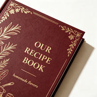 Livre de recettes familial personnalisé A5, couverture rigide, livre de cuisine imprimé, journal de cuisine personnalisé