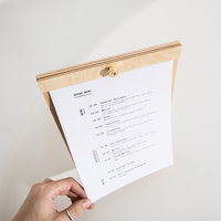 Support de menu élégant en contreplaqué, idéal pour les panneaux de table de mariage, les tentes de table A5 pour restaurants et les porte-menus.