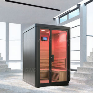 Enkelvoudige buiten sauna, zwart, traditioneel, met luxe uitvoering voor ontgifting en gezondheidsvoordelen - Product Image 2