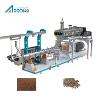 Nouvelle machine extrudeuse d'aliments flottants pour poissons, fabrication automatique de granulés de tilapia, haute efficacité, faible coût, acier inoxydable 304