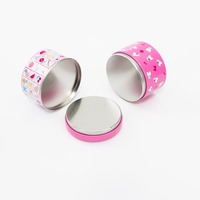 Récipient réutilisable en étain à impression personnalisée très vendu Boîte à biscuits en étain pour le stockage de boîtes à gâteaux Boîte cadeau ronde en métal de qualité alimentaire
