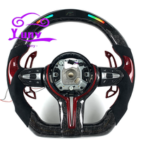 Accessoires pour BMW, volant de voiture en fibre de carbone forgée pour BMW F30 F10 F22 F32 F80 F87 M3 M4 M-Sport, style racing, compatible OEM