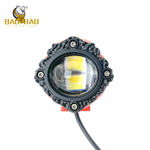 BB2611 12V 24V voiture moto projecteur blanc jaune LED brouillard conduite lumière avec diable yeux Moto éclairage pièces - Product Image 2