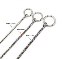 Hundehalsband Haustier-Halskette Trainings-Schlaufenkette aus 316 Edelstahl Starke P-Kette Würgehalsband für Hunde